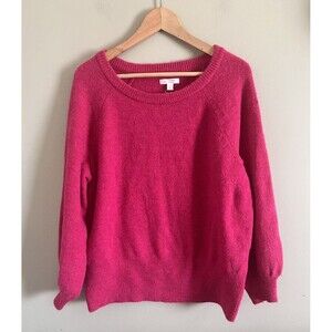 NWT Lauren Conrad Pink Women's Fuchsia Knit Super soft Sweater Size Large